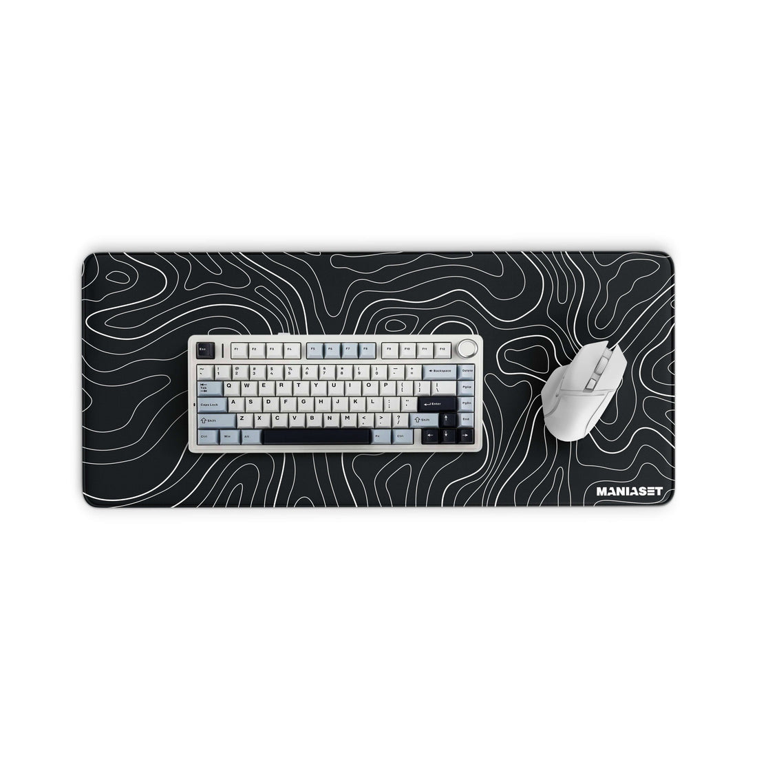 maniaset black topo mousepad