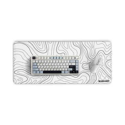 maniaset white topo mousepad